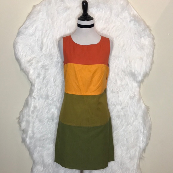 Trina Turk Button Down Side Stripe Sheath Dress - Picture 2 of 6